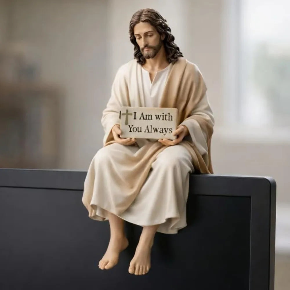 Statuetă din rășină cu Isus, „I Am With You Always”