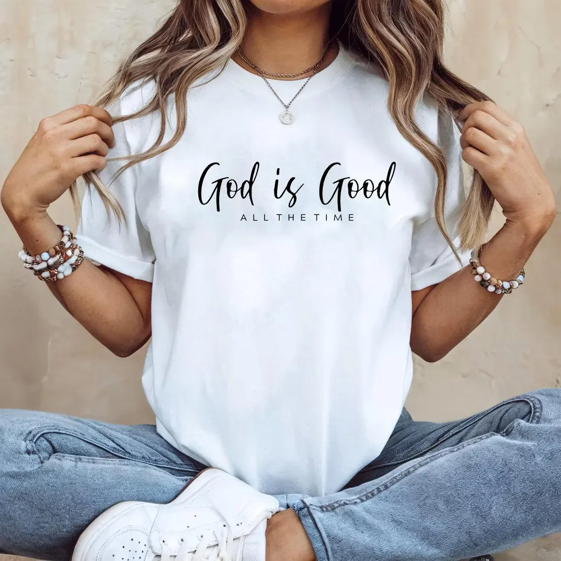 Tricou creștin cu mesaj „God Is Good”