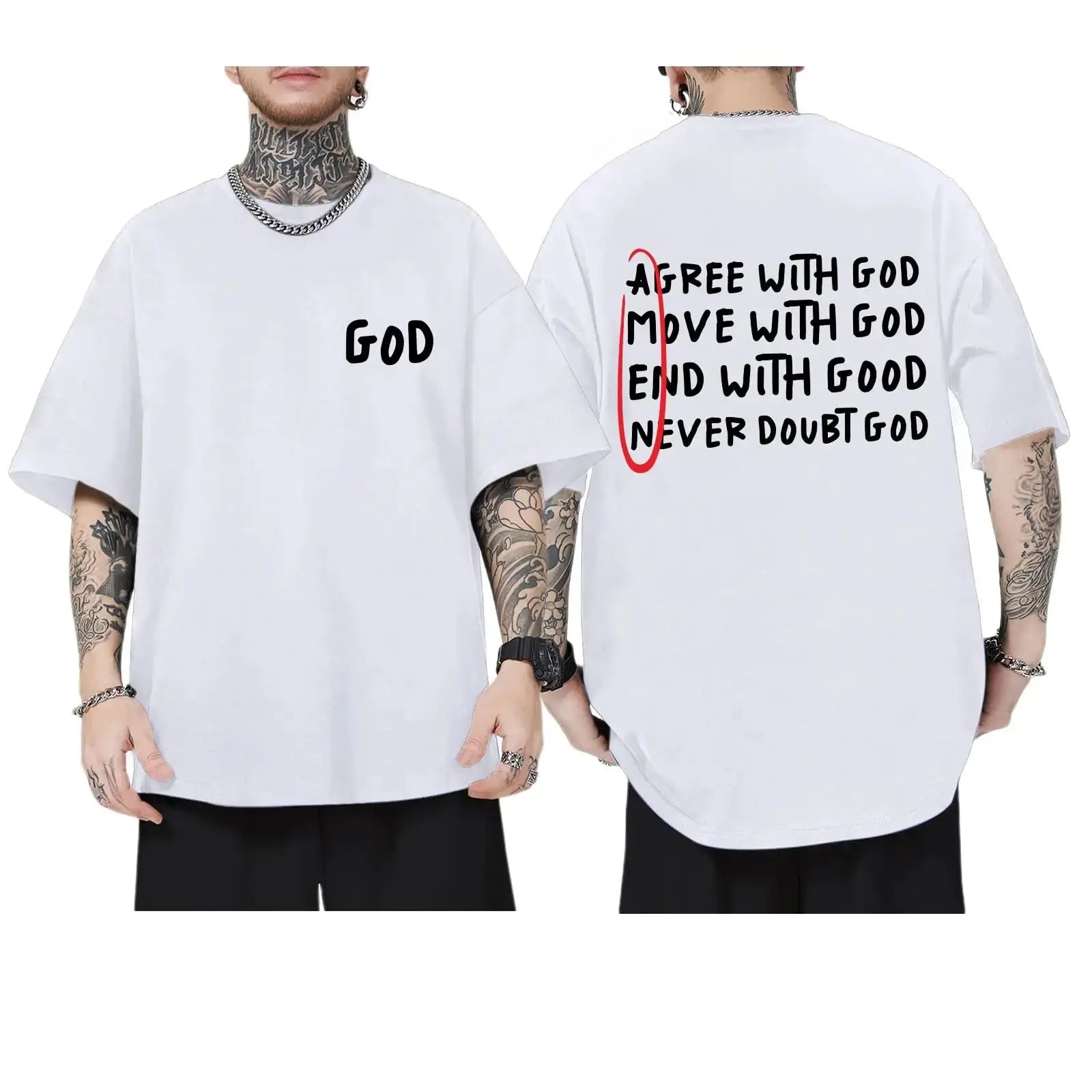 Tricou bărbătesc creștin „Agree With God”, stil vintage
