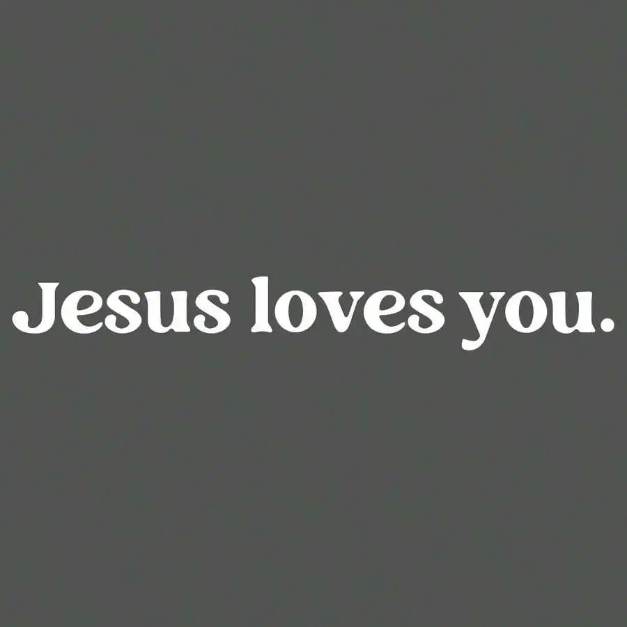 Autocolant creștin „Jesus Loves You”, pentru mașină, oglindă retrovizoare sau decor interior