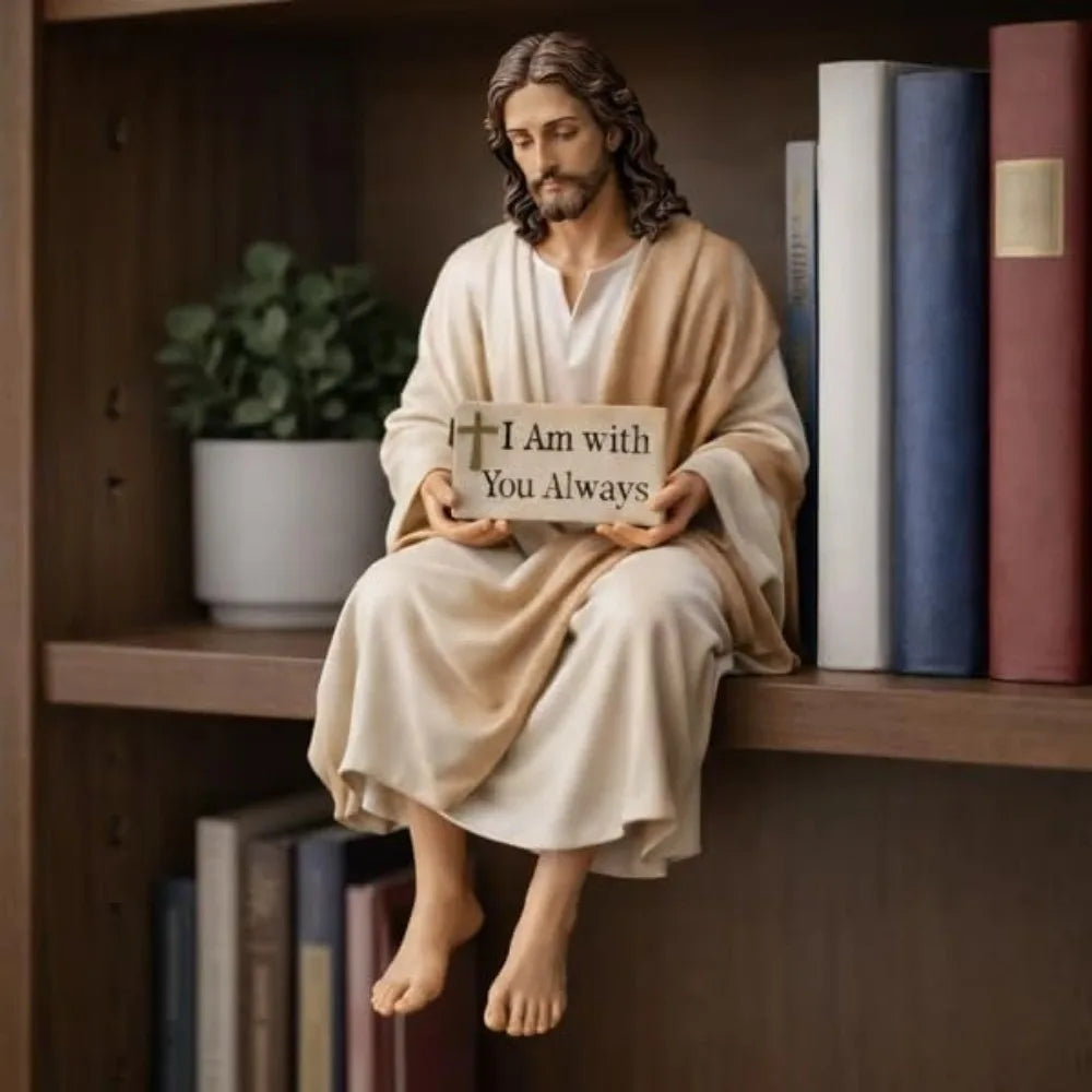 Statuetă din rășină cu Isus, „I Am With You Always”