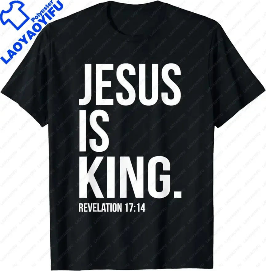 Tricou cu mesajul „Jesus Is King”