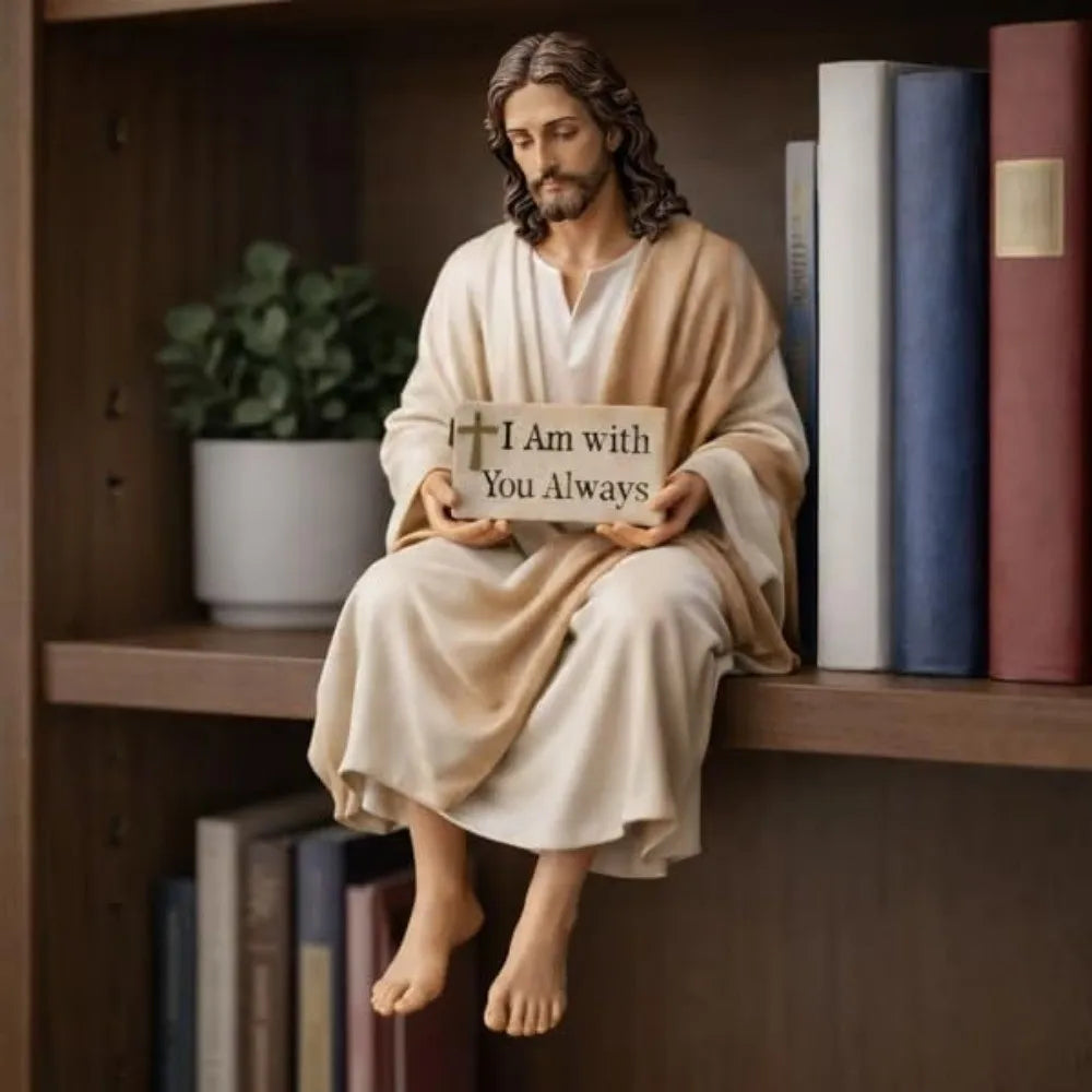 Statuetă din rășină cu Isus, „I Am With You Always”