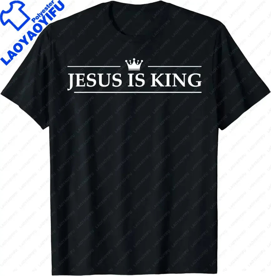 Tricou cu mesajul „Jesus Is King”