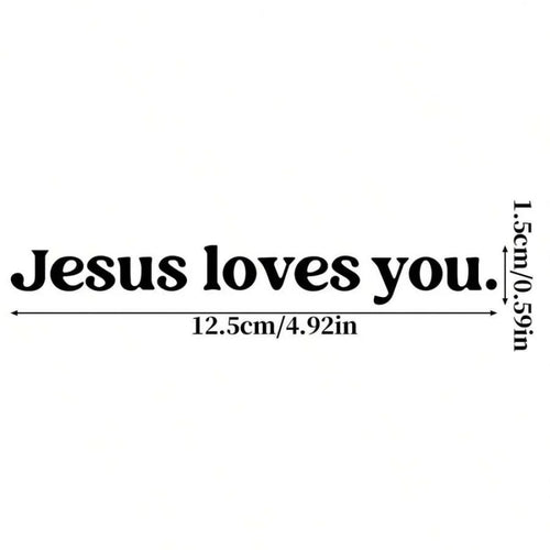 Autocolant creștin „Jesus Loves You”, pentru mașină, oglindă retrovizoare sau decor interior