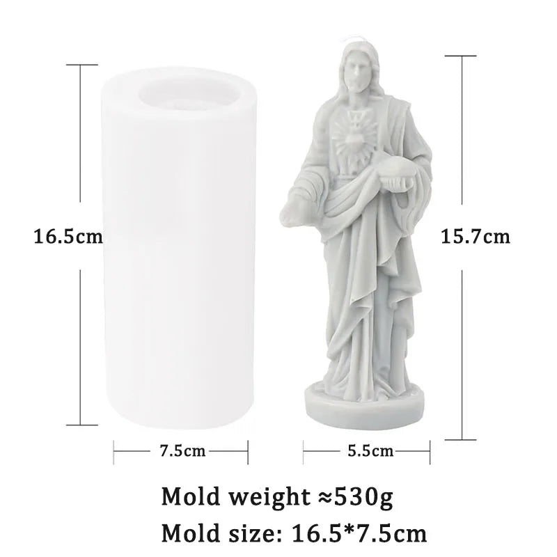 Matriță din silicon pentru lumânări și statuete religioase, model la alegere