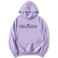 Hanorac cu imprimeu „Jesus Is King”, unisex