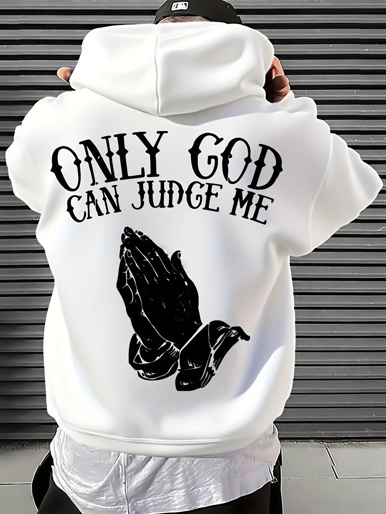 Hanorac creștin pentru bărbați, „Only God Can Judge Me”