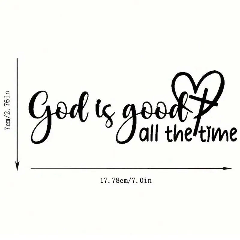Autocolant auto creștin „God Is Always Good”
