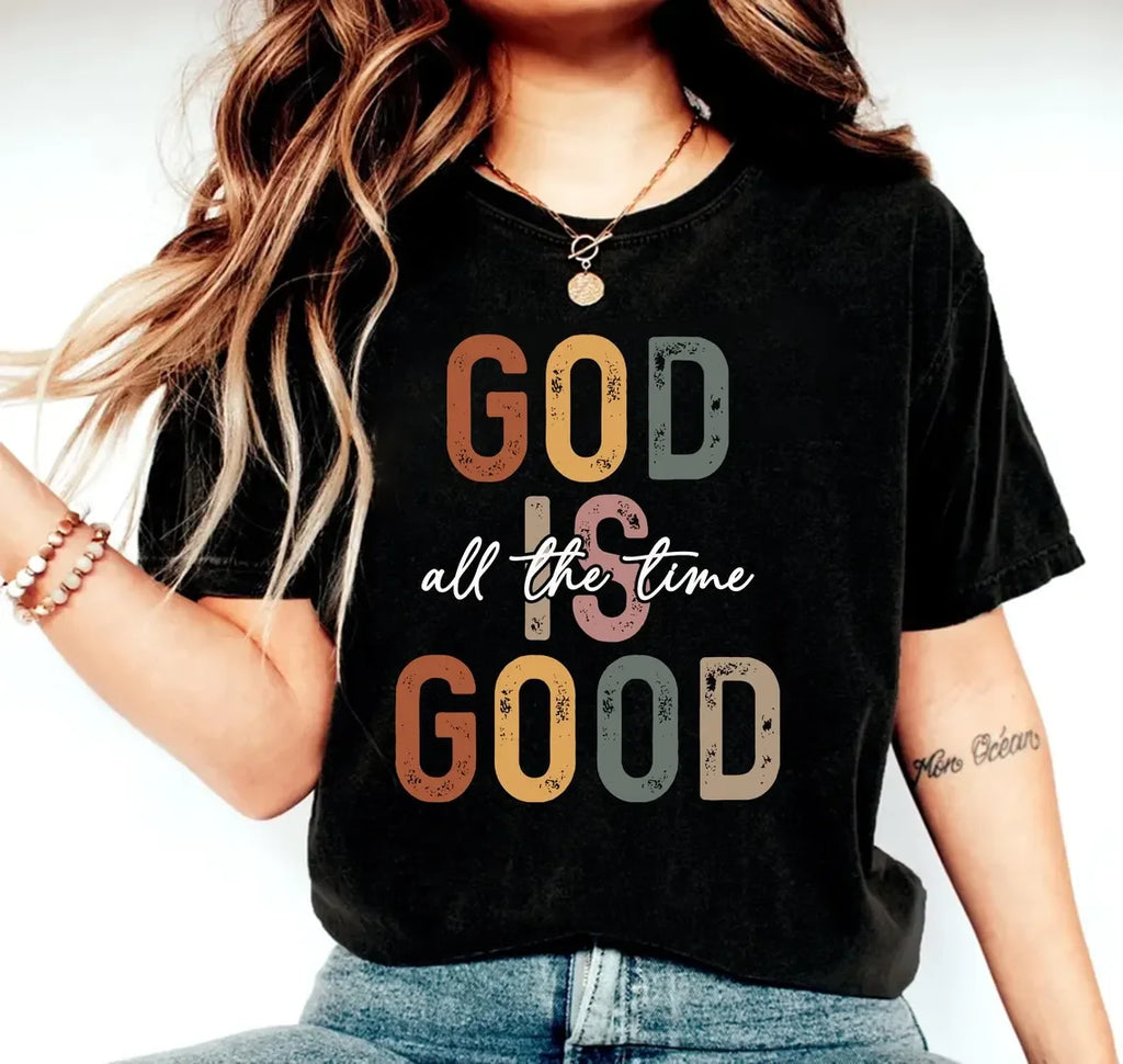 Tricou creștin cu mesaj „God Is Good”