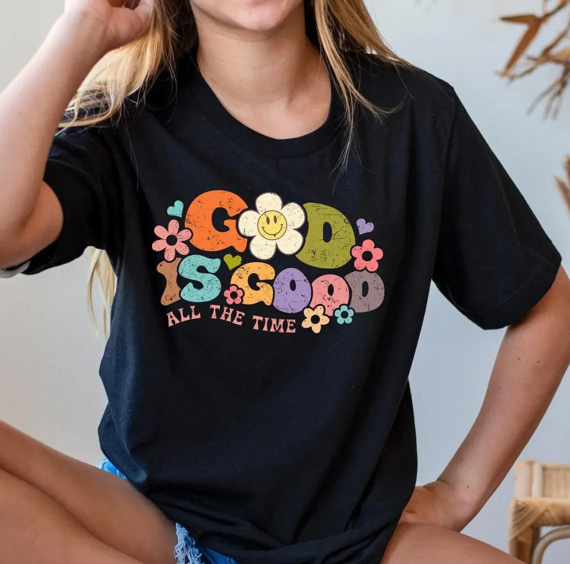 Tricou creștin cu mesaj „God Is Good”