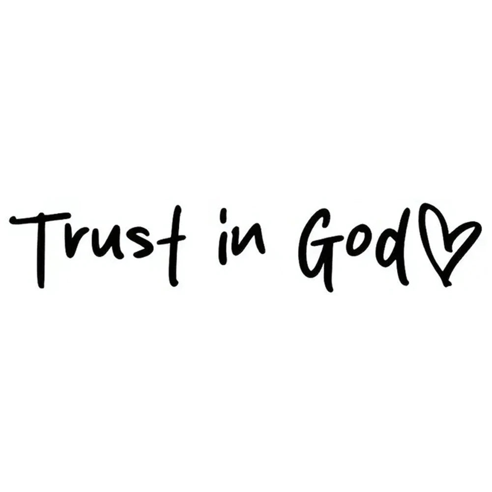 Autocolant creștin „Trust In God”