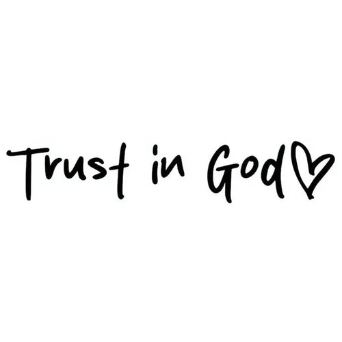 Autocolant creștin „Trust In God”