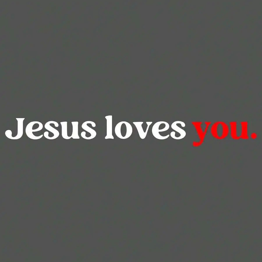 Autocolant creștin „Jesus Loves You”, pentru mașină, oglindă retrovizoare sau decor interior